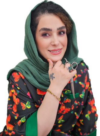 آتنا حاجی مدرس کوتاهی مو در تهران با مدرک فنی حرفه ای